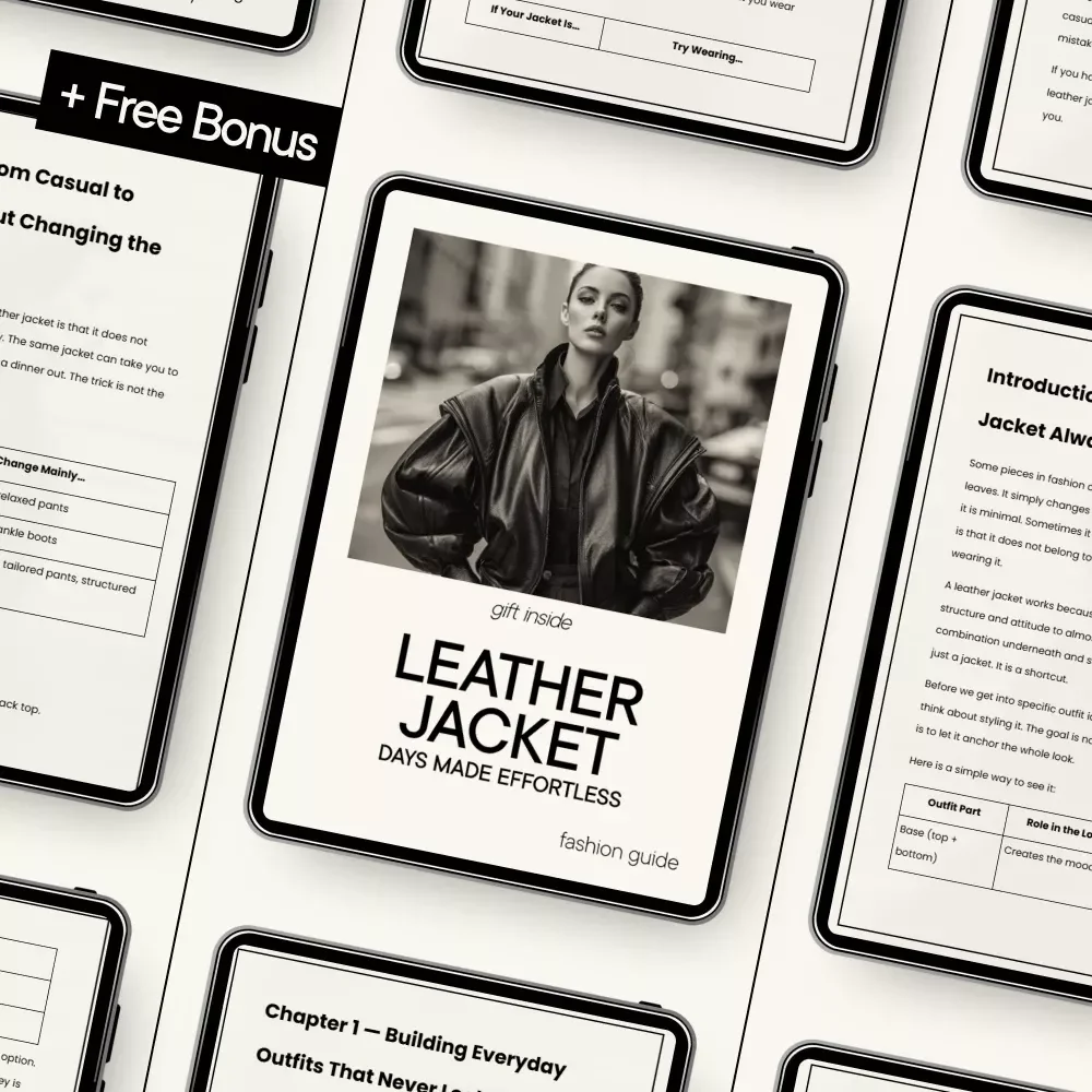 Leather Jacket Days Made Effortless – Timeless Leather Jacket Style Guide, Everyday Outfit Ideas & Smart Wardrobe Planning Digital Download
