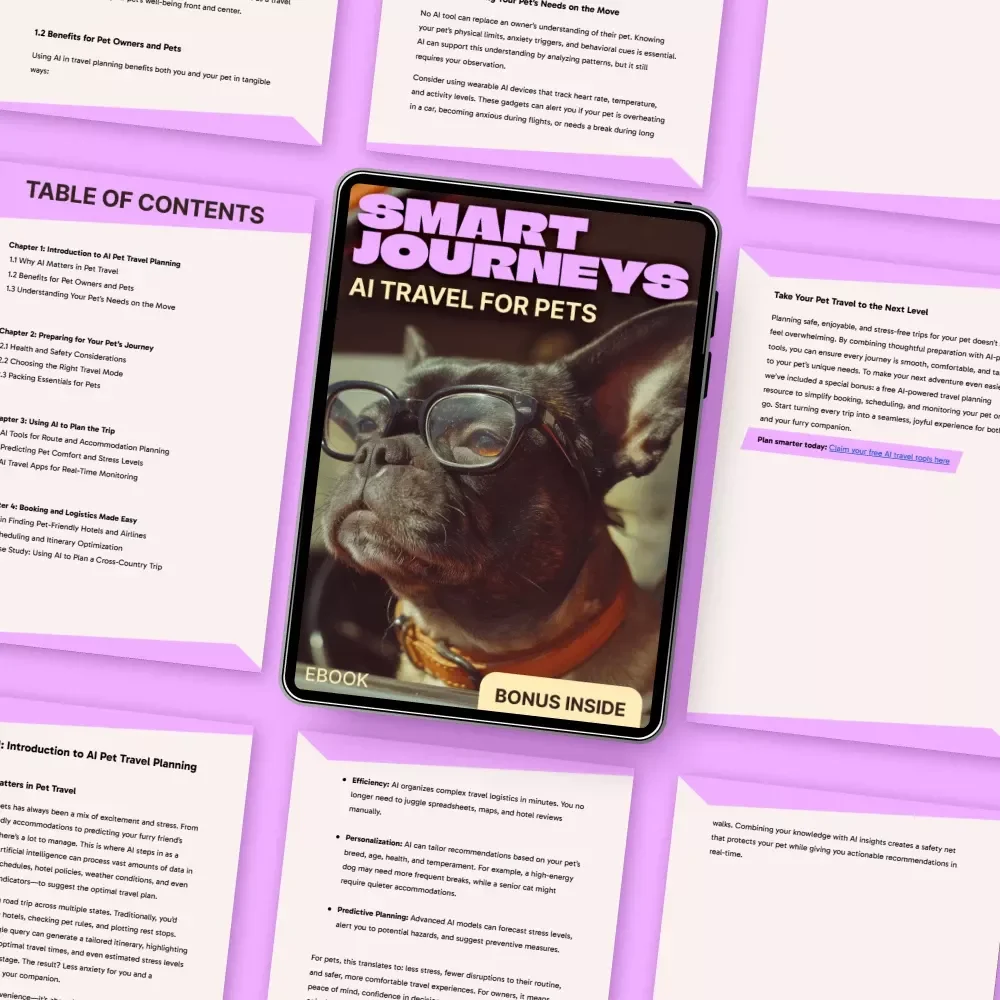 Smart Journeys: AI Travel for Pets | ai pet travel planning eBook for Stress-Free Trips, Pet-Friendly Routes, Hotels & Smart Travel Prep