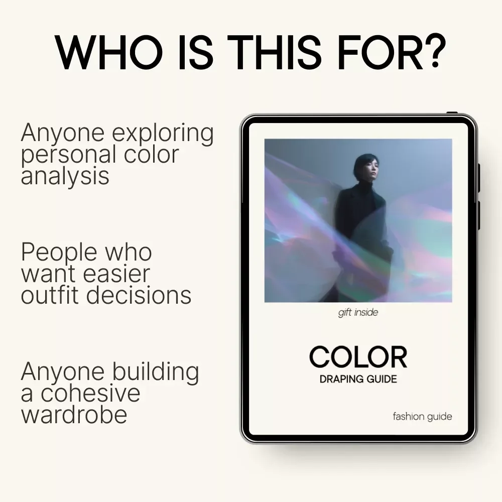 Color Draping Guide – Personal Color Analysis eBook, DIY Color Draping Guide, Seasonal Color Palette Guide, Style & Wardrobe Color Matching Download