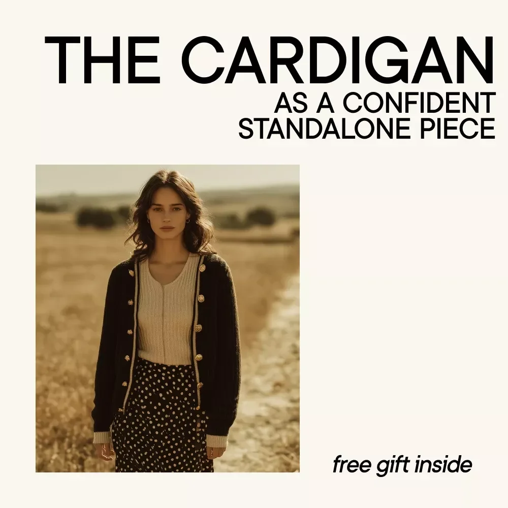 The Cardigan as a Confident Standalone Piece – Cardigan Styling Guide, Wear a Cardigan as a Top, Outfit Formulas & Capsule Wardrobe Digital Download