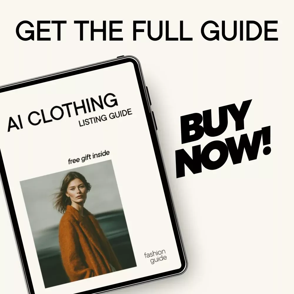 AI Clothing Listing Guide – AI That Helps You Write a Listing to Sell Your Old Clothes, Resell Faster on Etsy, Poshmark, Depop & More