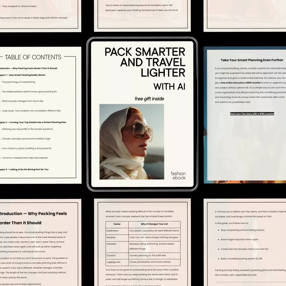 Pack Smarter and Travel Lighter with AI | Smart Travel Planning eBook | ai for creating a packing list for your next trip