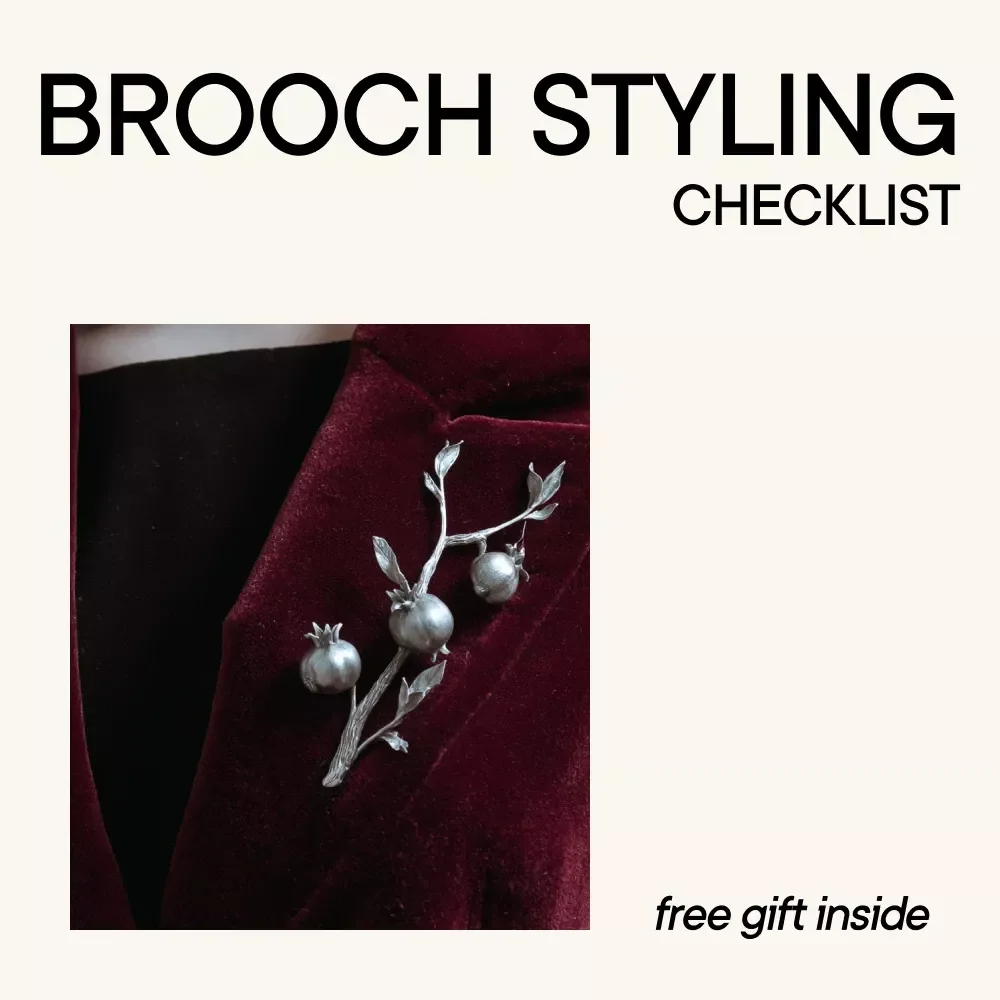 Brooch Styling Checklist – Easy Brooch Placement Guide, Damage-Free Pinning Tips, Outfit Styling Planner, Digital Download for Everyday & Occasion Looks