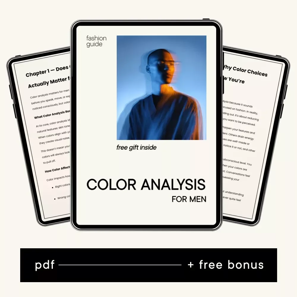 Color Analysis for Men | Digital Style Guide, Men’s Color Palette Workbook, Personal Color Analysis eBook, Wardrobe & Outfit Color Guide