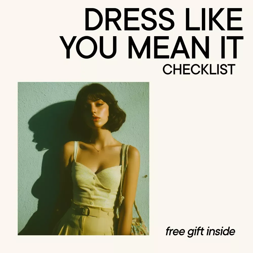 Dress Like You Mean It – Digital Style Confidence Guide, Outfit Reset eBook, Everyday Dressing Checklist, AI Outfit Planner Download