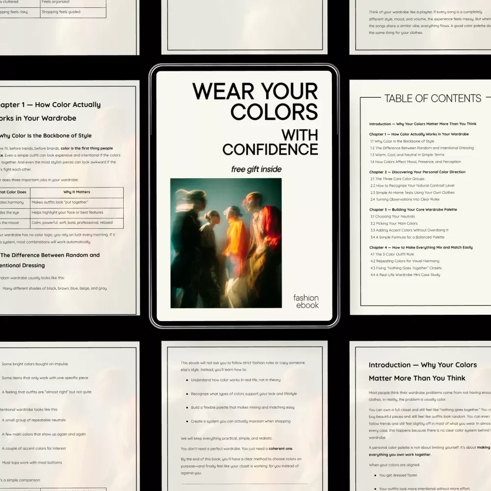 Wear Your Colors With Confidence – Personal Color Analysis Guide, Wardrobe Color Palette eBook, Intentional Dressing Digital Download