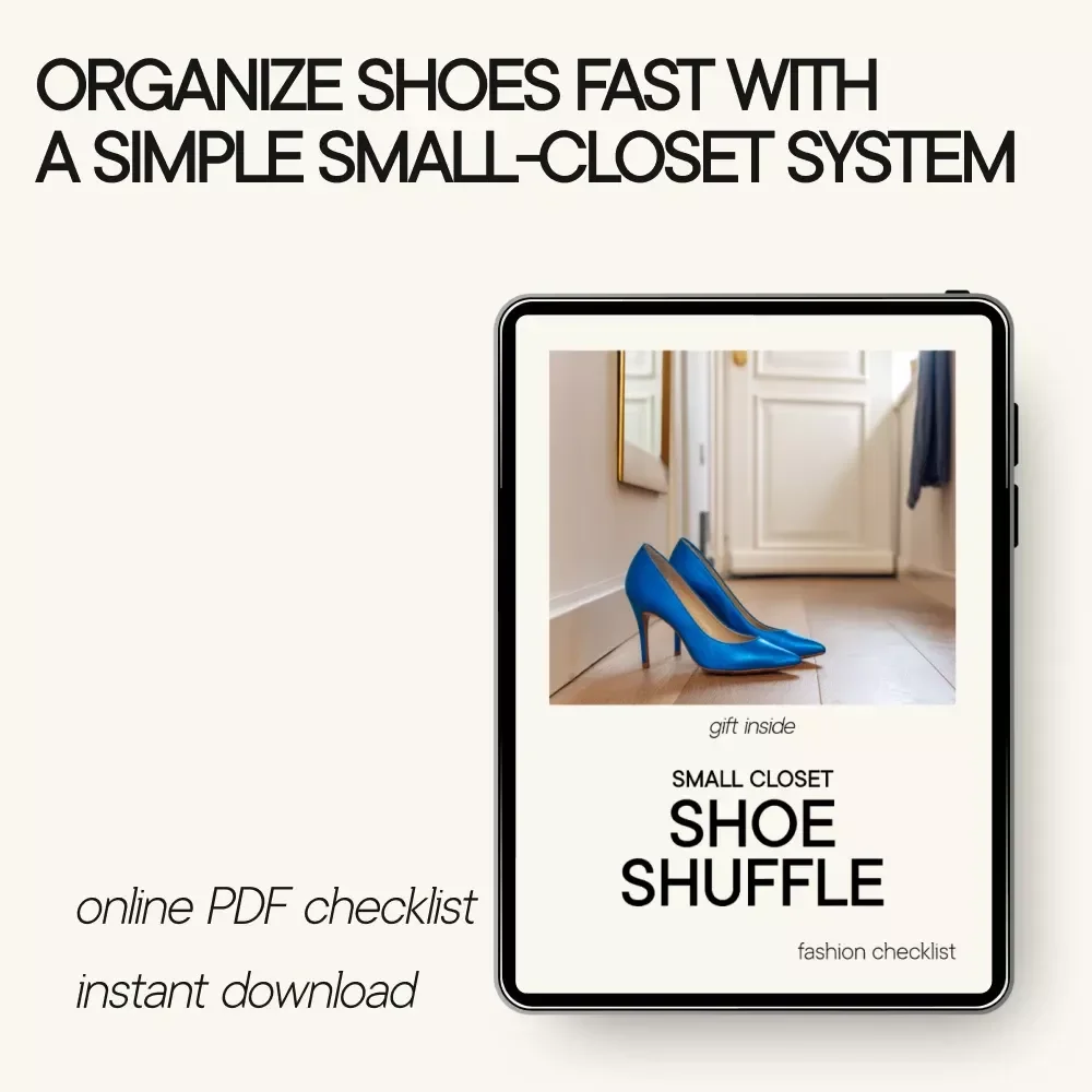 Small Closet Shoe Shuffle Checklist – Small Closet Shoe Organizer Checklist, Shoe Storage Guide, Closet Organization Printable, Digital Download