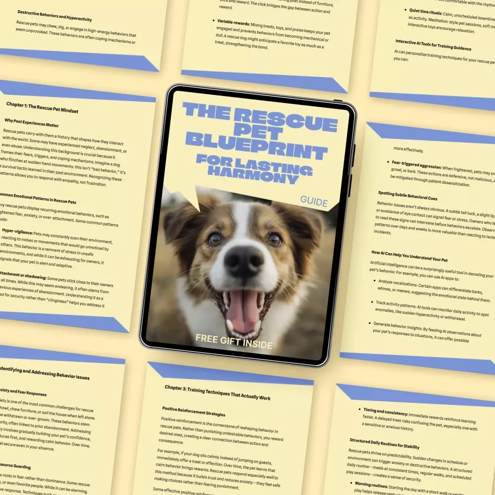 The Rescue Pet Blueprint for Lasting Harmony – Digital Guide to Understanding & Solving Rescue Pet Behavior Issues with Positive Training & AI Support