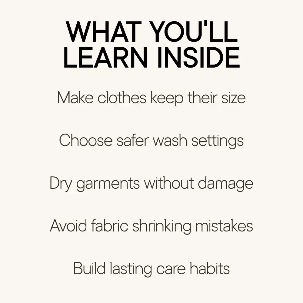 The Smart Guide to Keeping Your Clothes the Right Size – A Practical Guide on how to prevent clothes from shrinking, Washing, Drying & Long-Term Clothing Care