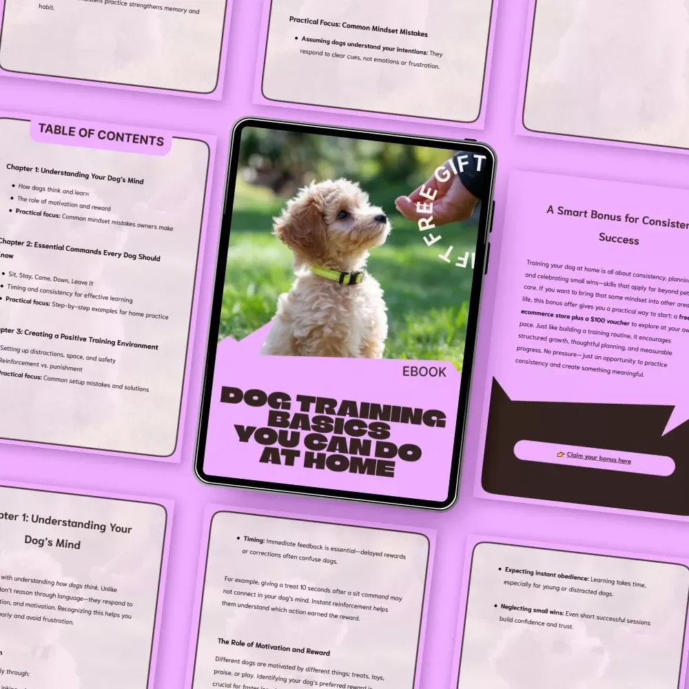 Dog Training Basics You Can Do at Home | Easy Step-by-Step Ebook for Beginners | dog training basics at home