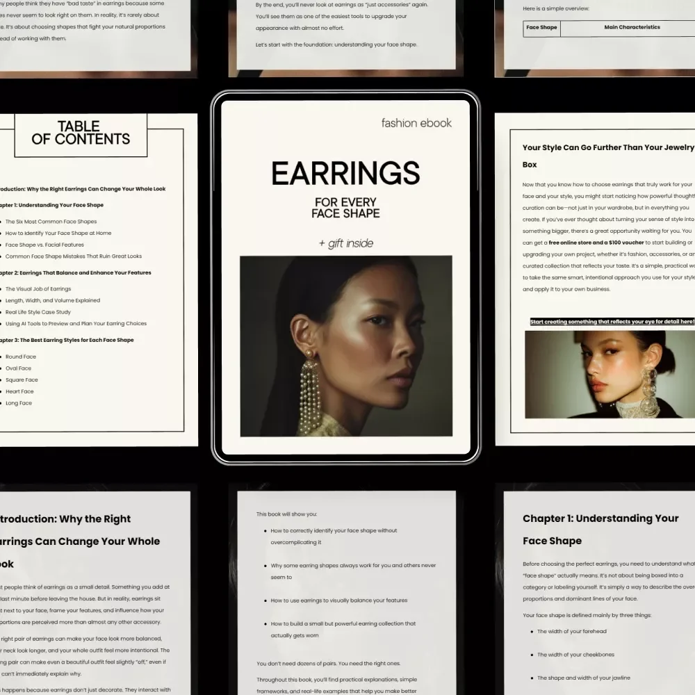 Earrings for Every Face Shape – Style Guide eBook | Find the Perfect Earring Styles for Your Face Shape | Smart Jewelry Shopping & Styling Guide