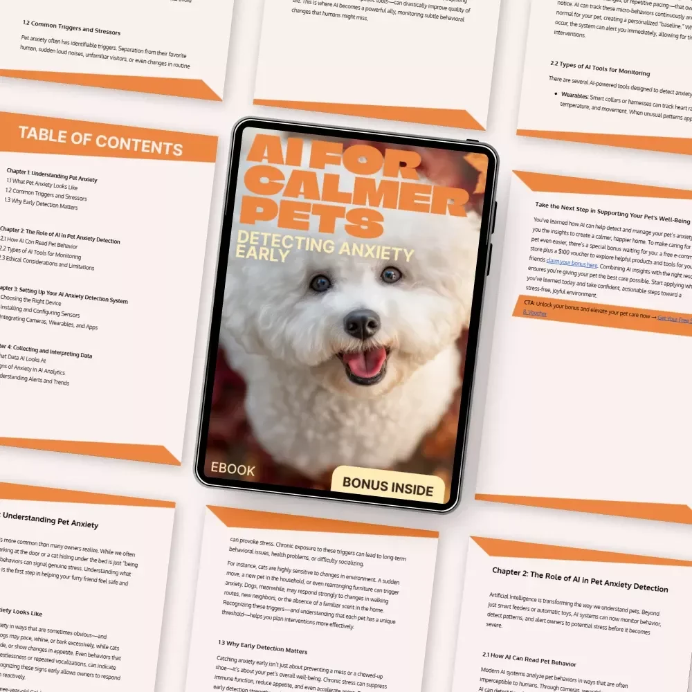 AI for Calmer Pets: Detecting Anxiety Early | Smart AI Pet Anxiety Detection eBook for Stress-Free Dogs & Cats