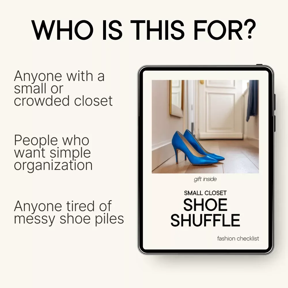 Small Closet Shoe Shuffle Checklist – Small Closet Shoe Organizer Checklist, Shoe Storage Guide, Closet Organization Printable, Digital Download