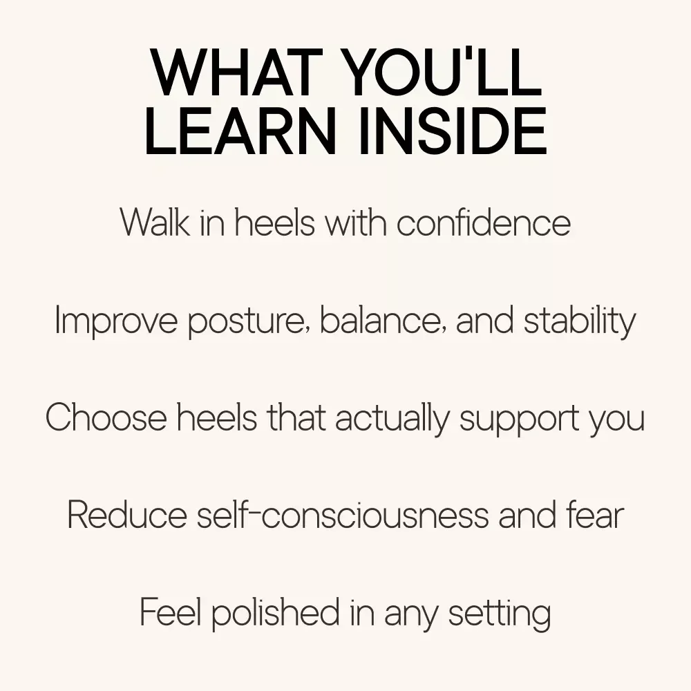 Walk Taller in Heels | Heel Confidence Guide, How to Walk in Heels eBook, Posture & Balance Training, Styling & Mindset Digital Download