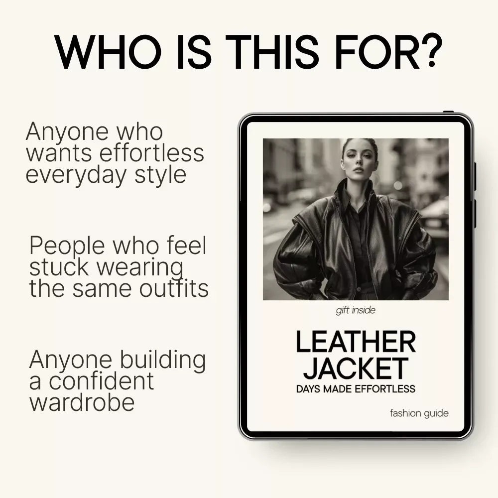 Leather Jacket Days Made Effortless – Timeless Leather Jacket Style Guide, Everyday Outfit Ideas & Smart Wardrobe Planning Digital Download
