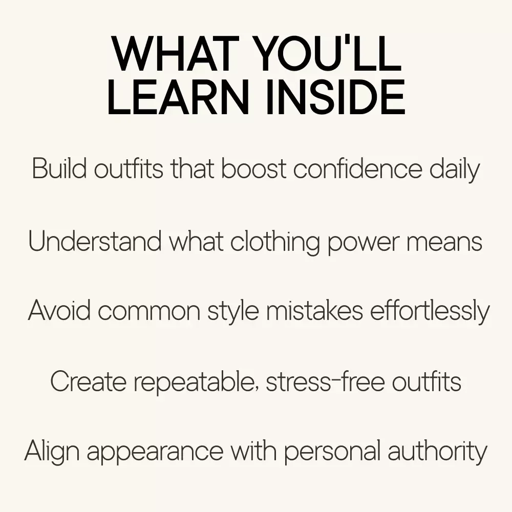 Dressed Like You Mean It: Power Dressing Guide for Confidence, Personal Style & Everyday Authority | Digital eBook Download