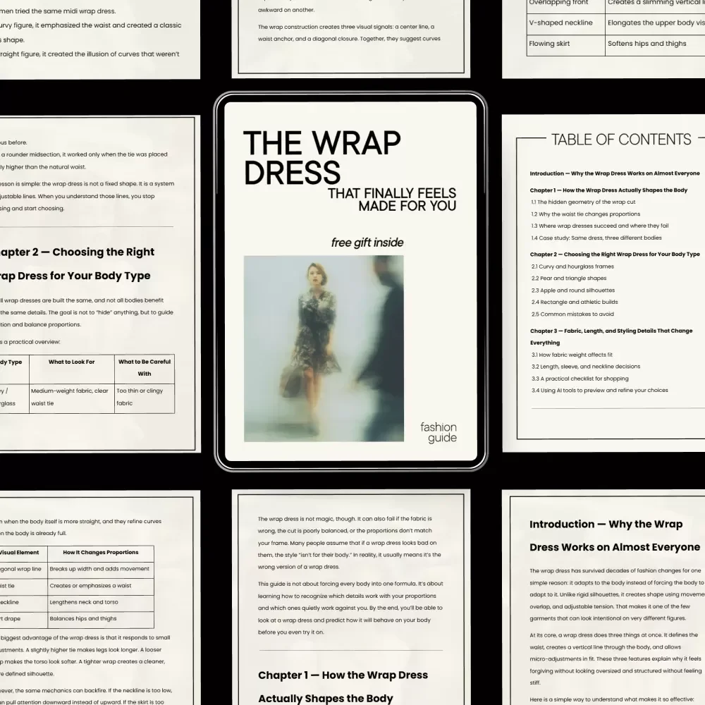 The Wrap Dress That Finally Feels Made for You | Wrap Dress Guide eBook | Body Type Styling Digital Download