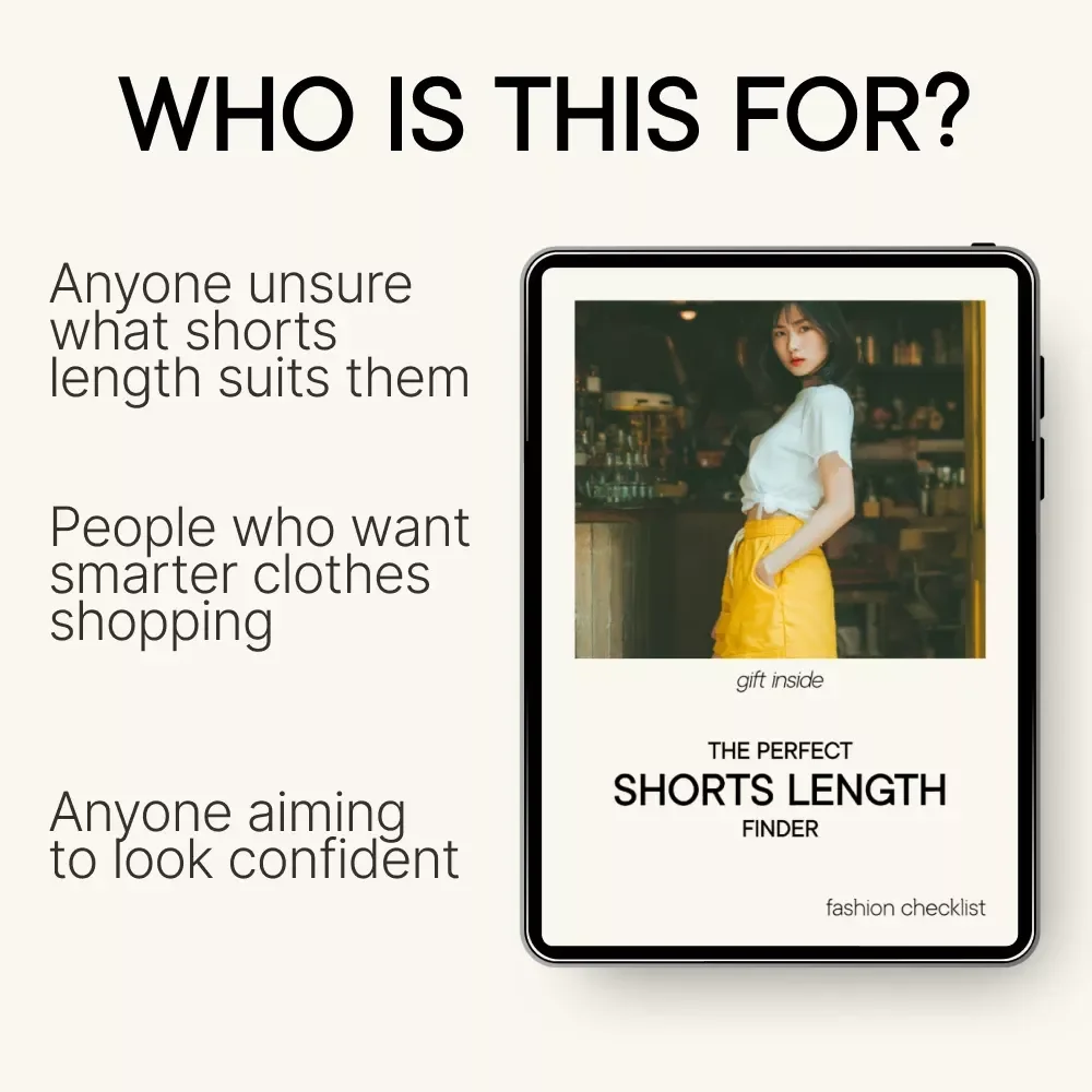 The Perfect Shorts Length Finder | Men’s Shorts Length Guide, Inseam Calculator, Style Proportion Checklist, Digital Download