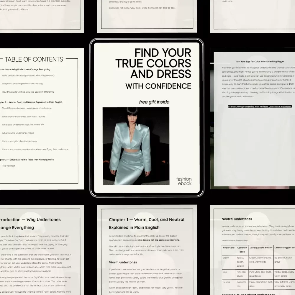 Find Your True Colors and Dress with Confidence – A Practical Ebook on How to Tell If You Have Warm or Cool Undertones, Personal Color Guide, Digital Download