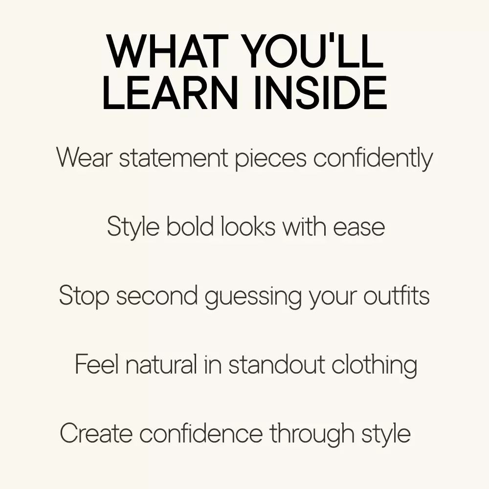 Stand Out Without Second Guessing – Digital Style Confidence Guide for Wearing Bold Clothes Naturally | Fashion eBook & Styling Checklist
