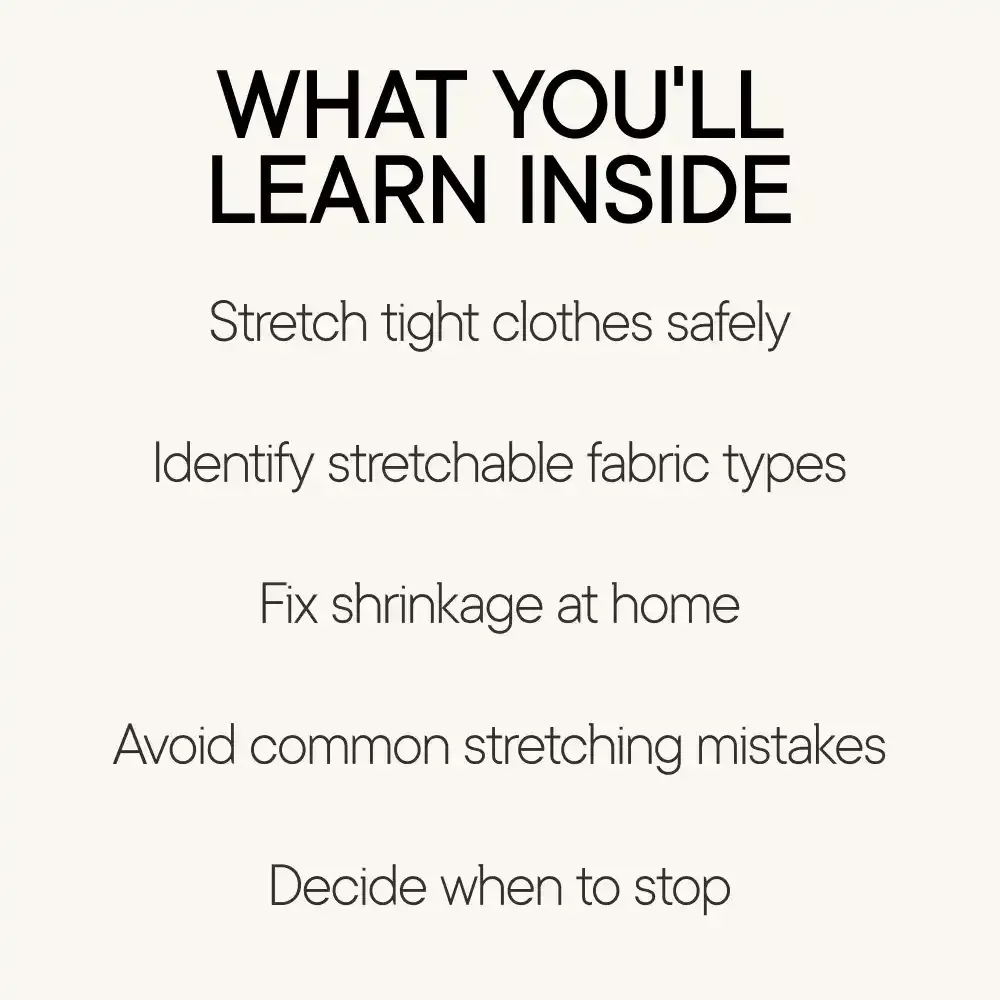 Smart Ways to Stretch Clothes That Shrunk or Snugged | Practical Guide on How to Stretch Clothes That Are Too Small | Easy At-Home Fabric Stretching Methods