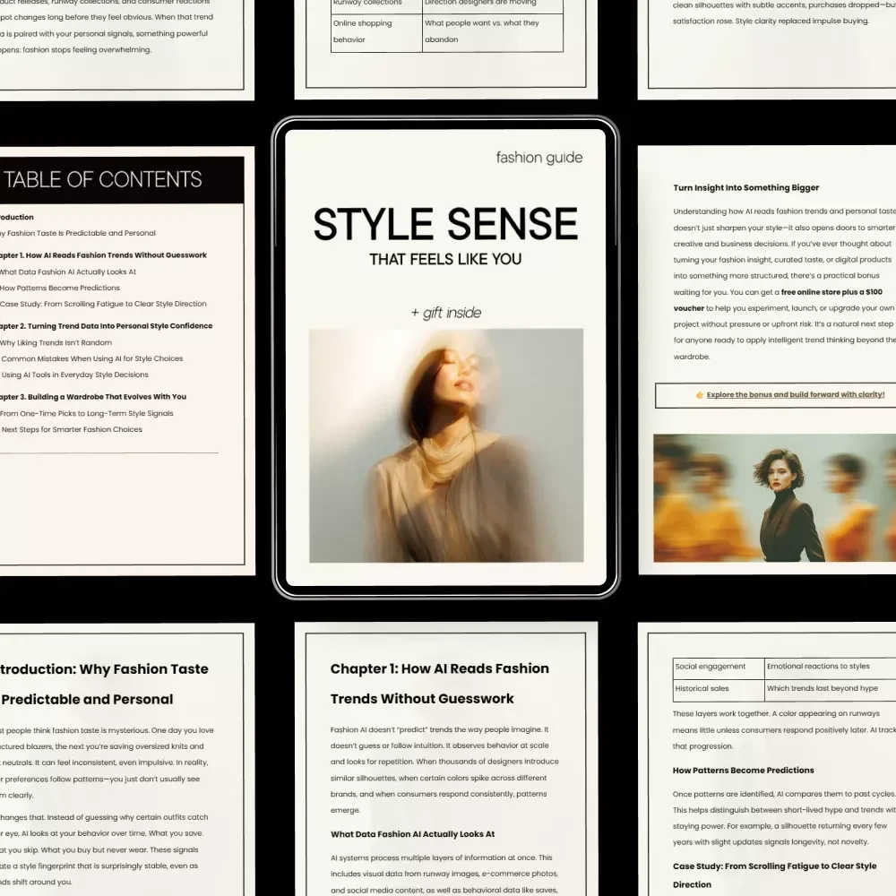 Style Sense That Feels Like You – Digital Fashion Guide Using ai for analyzing fashion trends and predicting what you'll like