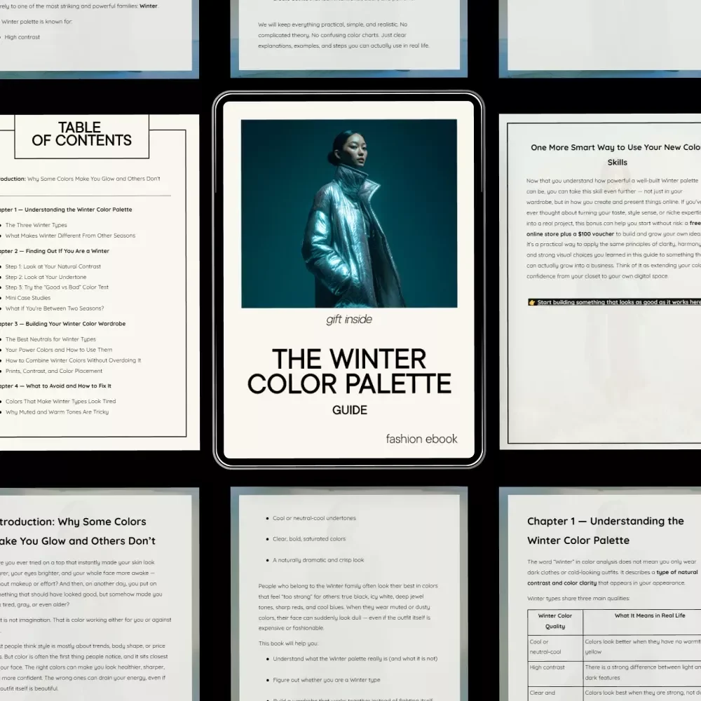 The Winter Color Palette Guide | Winter Color Palette Clothing Ebook | Seasonal Color Analysis for Confident Outfits