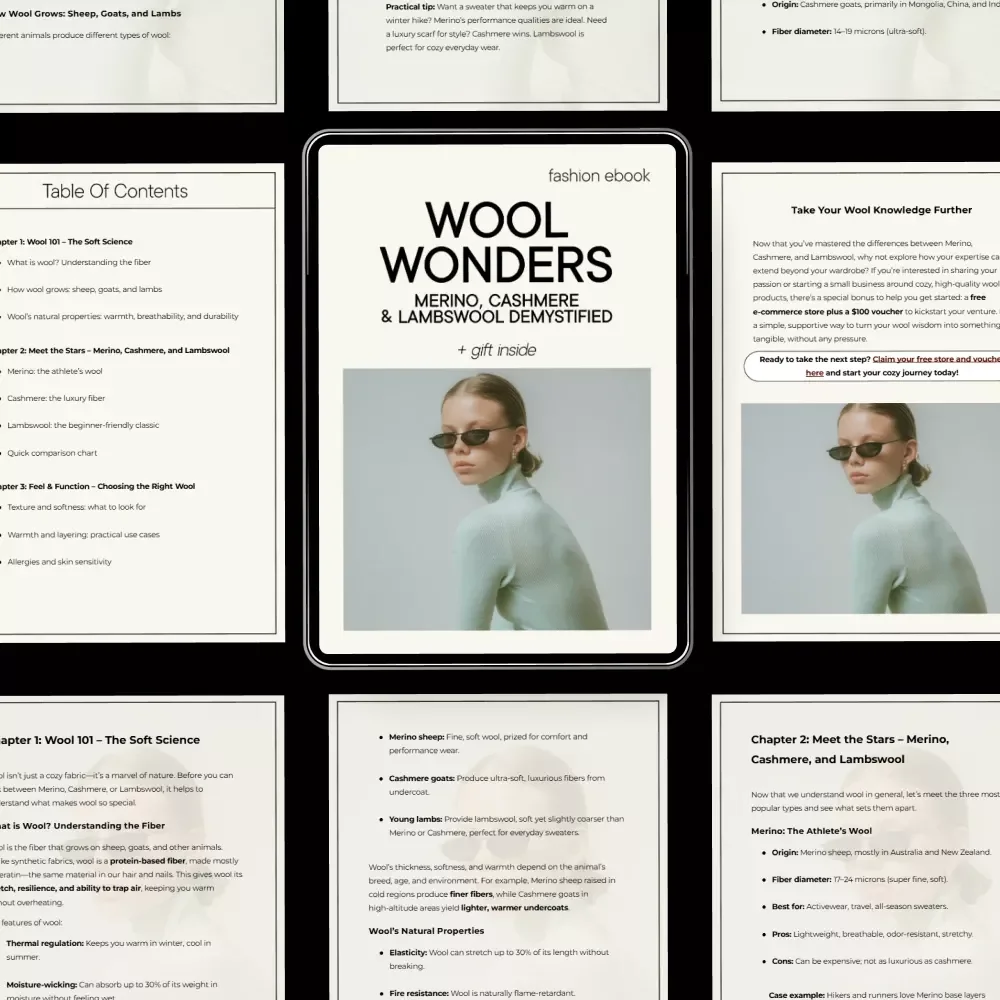 Wool Wonders: Merino, Cashmere & Lambswool Demystified – Your Ultimate Guide to Wool Types