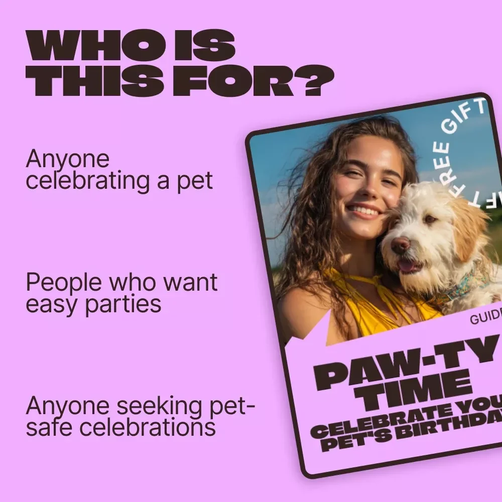 Paw-ty Time: Celebrate Your Pet’s Birthday | Pet Birthday Celebration Ideas Guide | Ultimate Pet Party Planning Digital Download