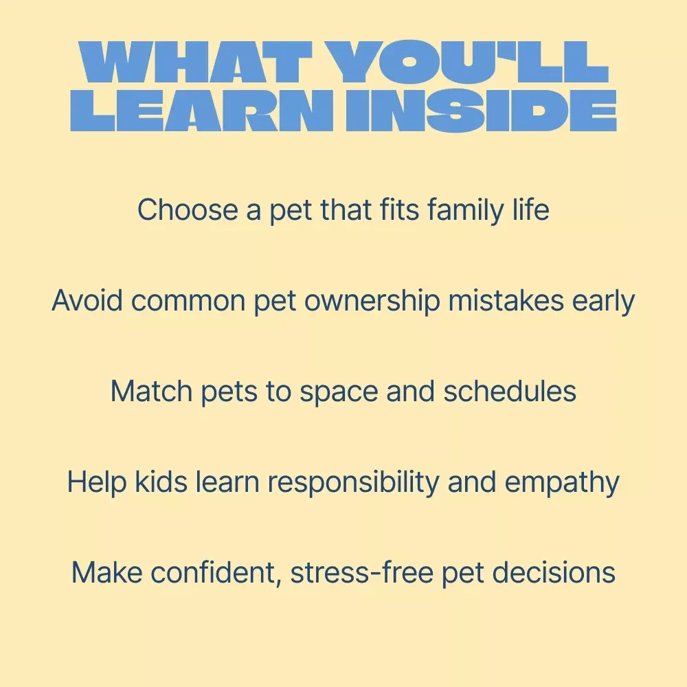 Choosing the Perfect Pet for Kids – A Family-Friendly Ebook Guide to Finding the Best Pet for Kids and Families
