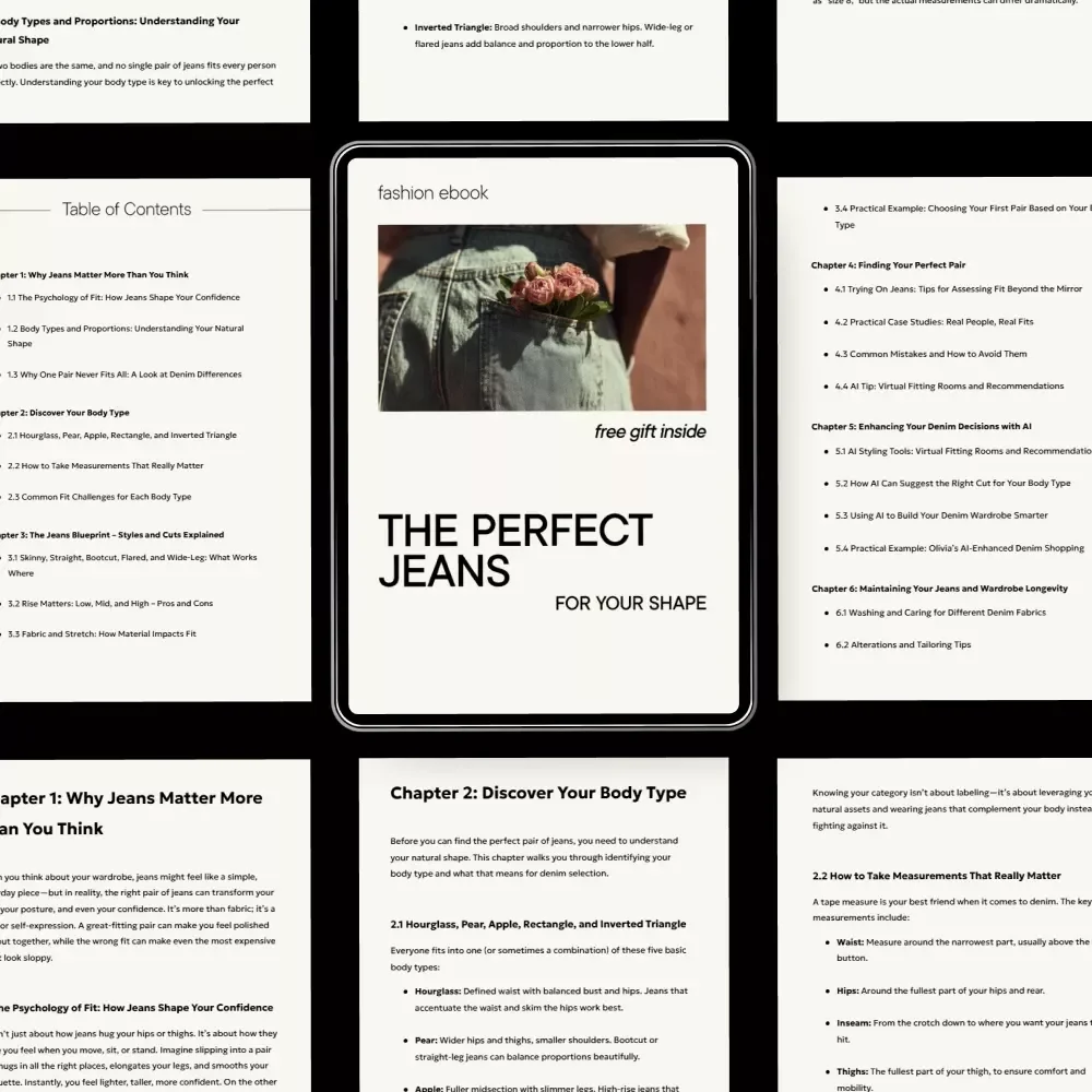 The Perfect Jeans for Your Shape – eBook Guide | the perfect jeans for your body type | Denim Fit & Body Shape Handbook