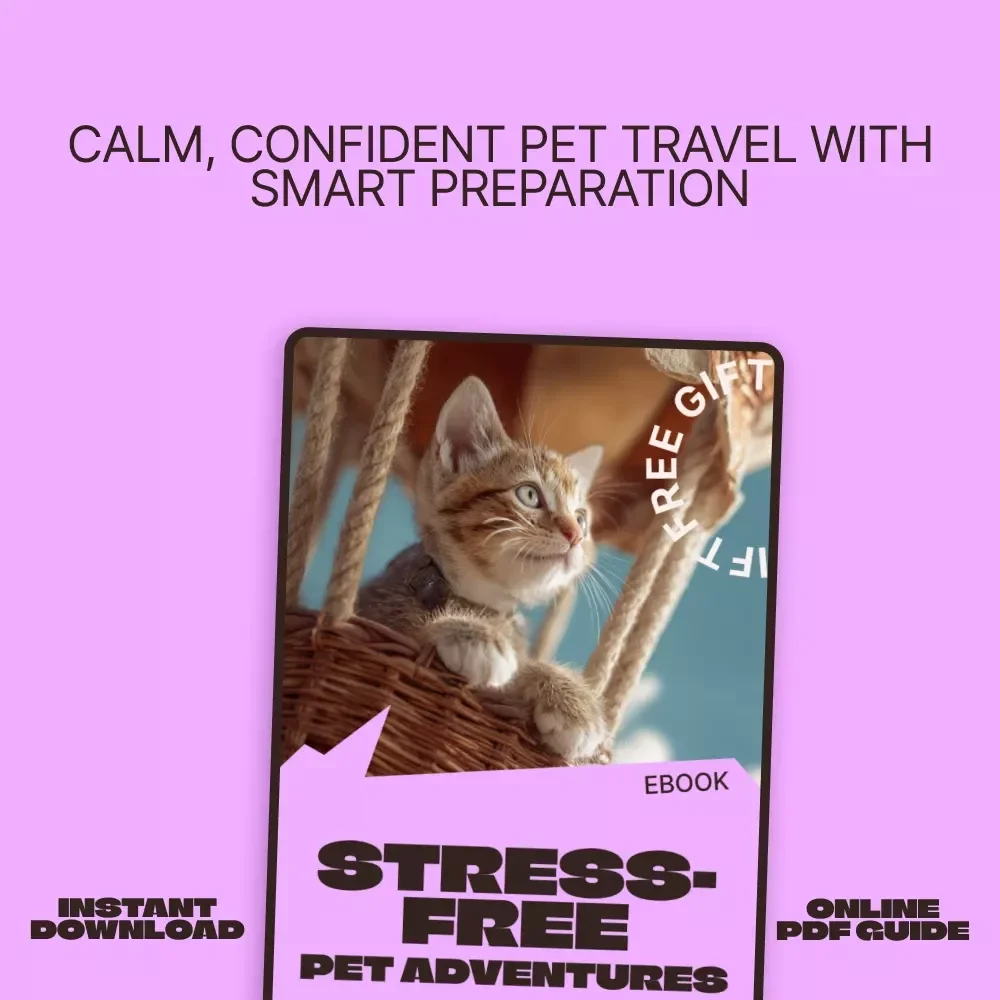 Stress-Free Pet Adventures – A Complete Pet Travel Guide for Calm, Happy Trips | Digital Download eBook for Dogs & Cats