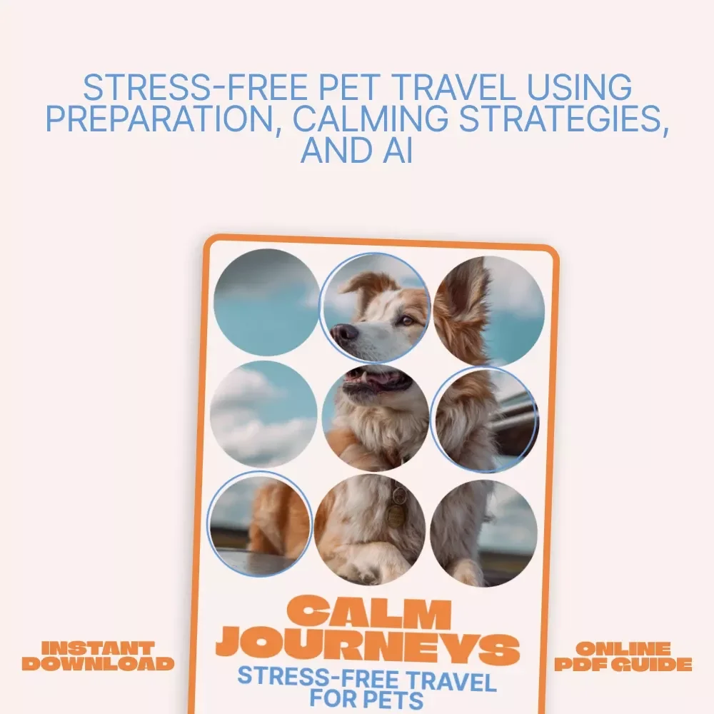 Calm Journeys: Stress-Free Travel for Pets | Pet Travel Anxiety Guide, Stress-Free Pet Travel eBook, Dog & Cat Travel Checklist, Anxiety-Free Trips