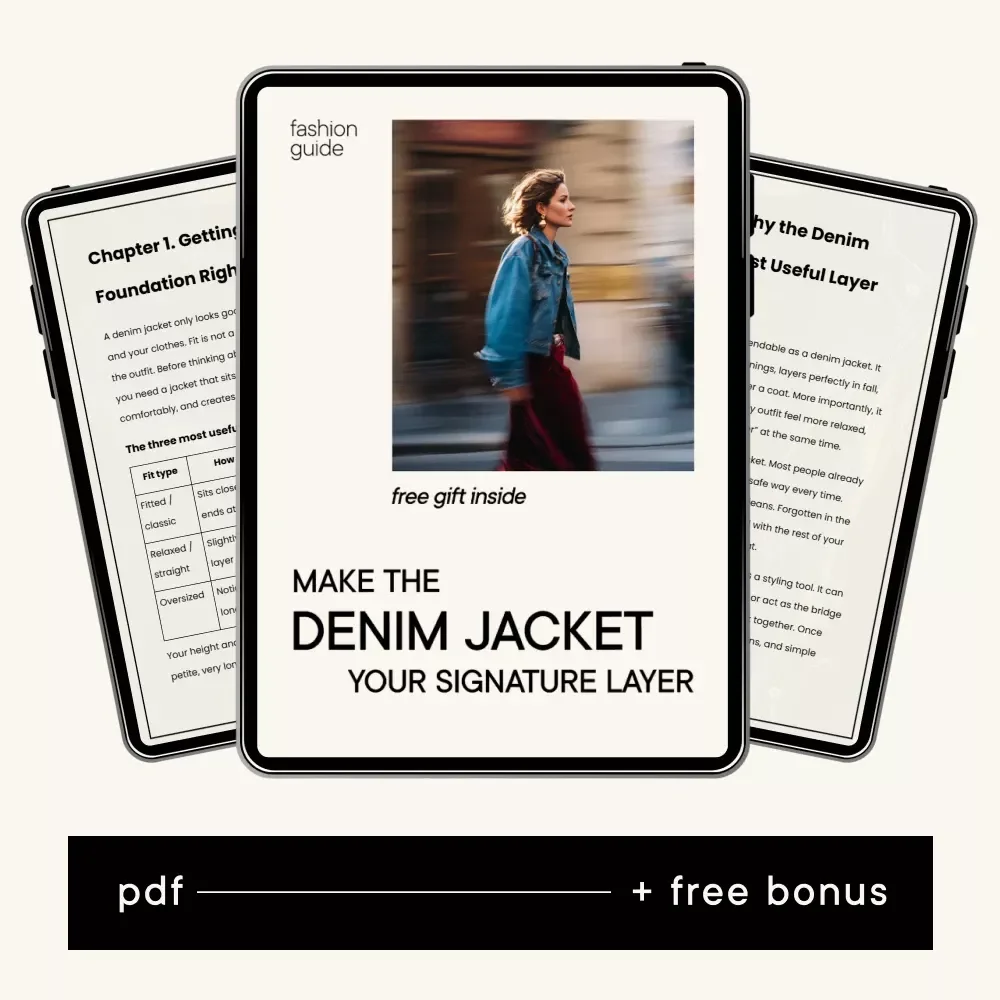 Make the Denim Jacket Your Signature Layer | Denim Jacket Style Guide, Outfit Formulas & Personal Style eBook (Digital Download)