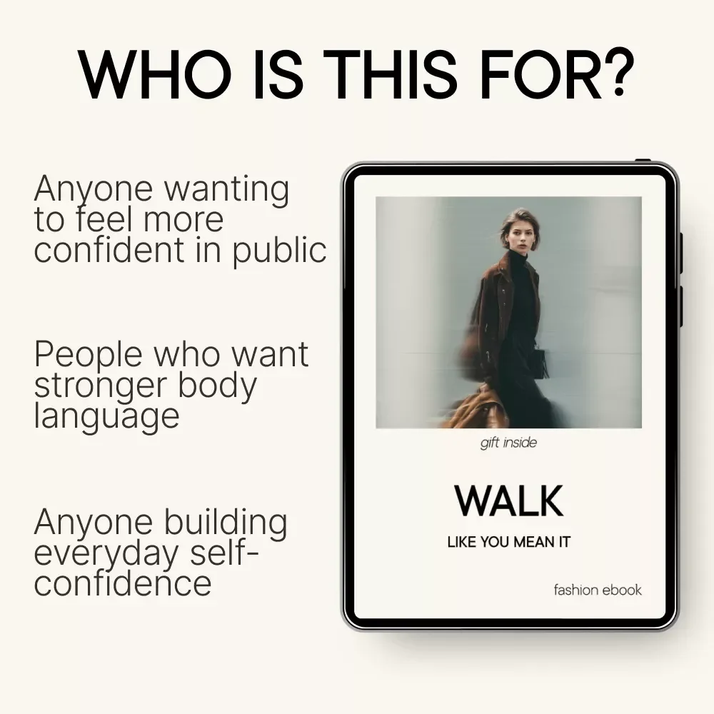 Walk Like You Mean It – Confident Walking Guide, Body Language & Posture eBook, Self-Confidence Digital Download