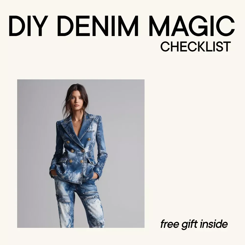 DIY Denim Magic Checklist – Distressed Jeans Guide, Ripped Jeans DIY Tutorial, Denim Distressing Planner & Style Cheat Sheet Digital Download