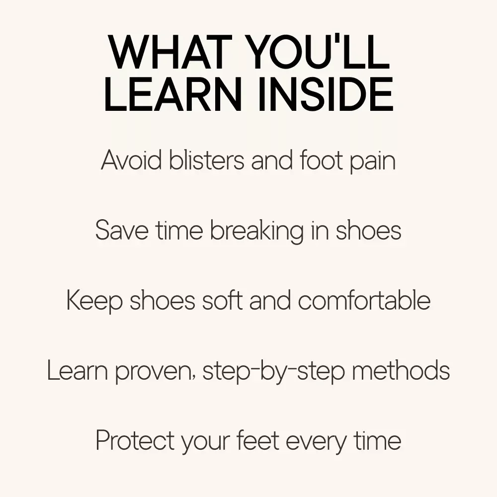The Guide to Breaking In New Shoes — Digital Download eBook, Step-by-Step Checklist for Comfort, Tips to Prevent Blisters & Pain