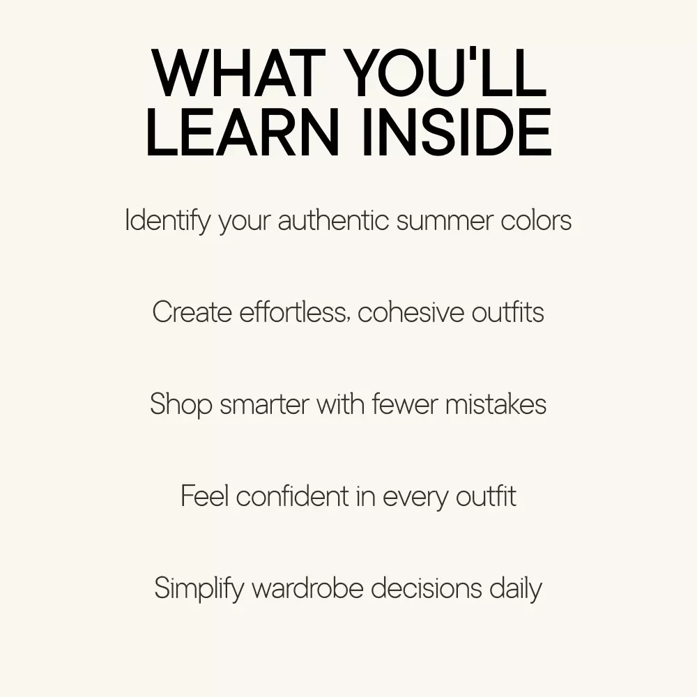 Dress in Sunshine and Feel Like Yourself Again – Summer Color Palette Clothing eBook, Personal Color Analysis Guide, Build a Flattering Summer Wardrobe with Confidence
