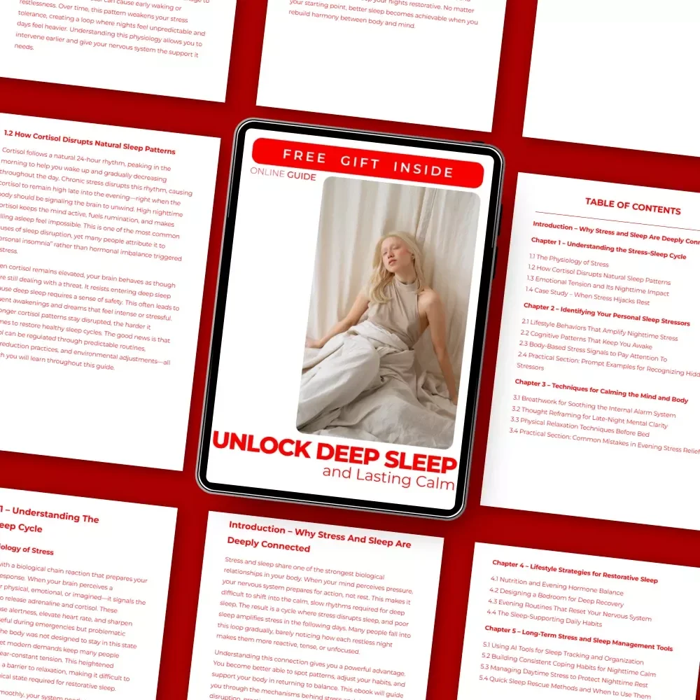 Unlock Deep Sleep and Lasting Calm | Stress Relief Sleep Guide, Digital eBook for Anxiety, Nighttime Relaxation & Restorative Sleep