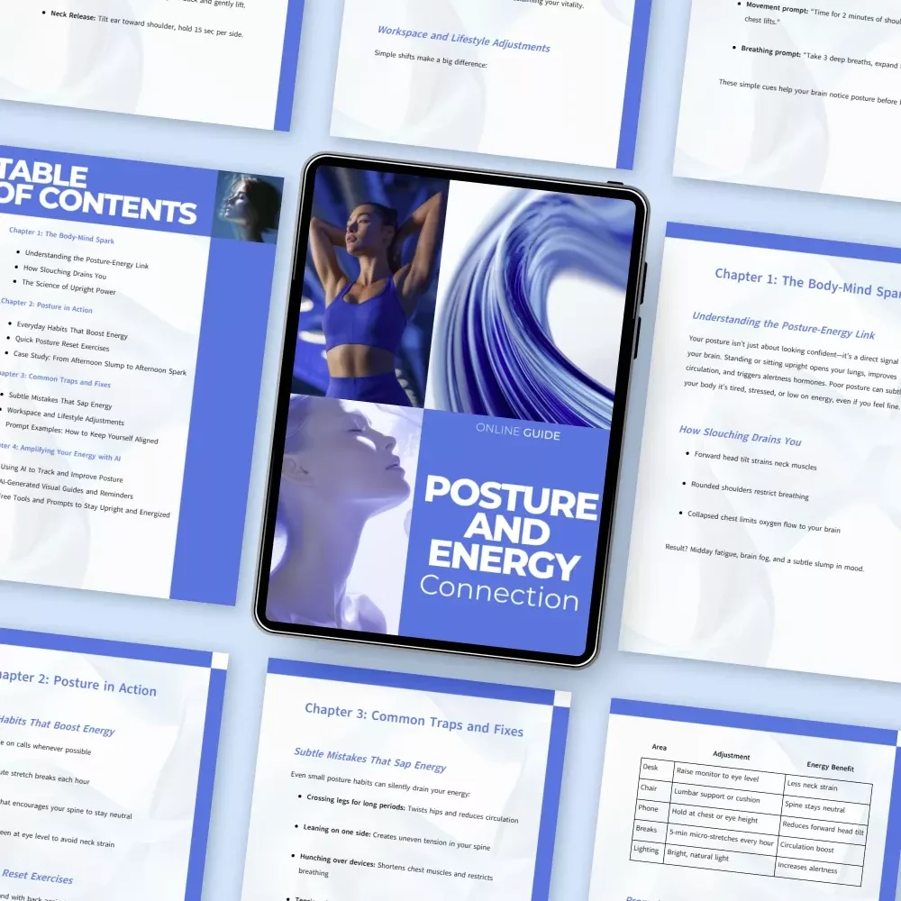 Posture and Energy Connection – Practical Guide to the posture and energy connection for Daily Vitality, Focus, and Alignment