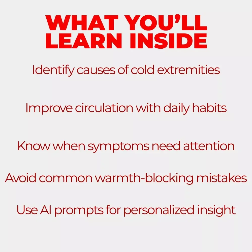 Cold Hands, Warm Clues – Digital Guide to Cold Hands and Feet, Circulation Health, Warmth Improvement, Wellness eBook Download