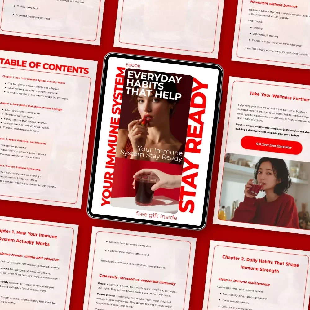 Everyday Habits That Help Your Immune System Stay Ready | Practical Ebook for Immune System Support Habits, Daily Routines, Stress, Sleep & Gut Health Guide