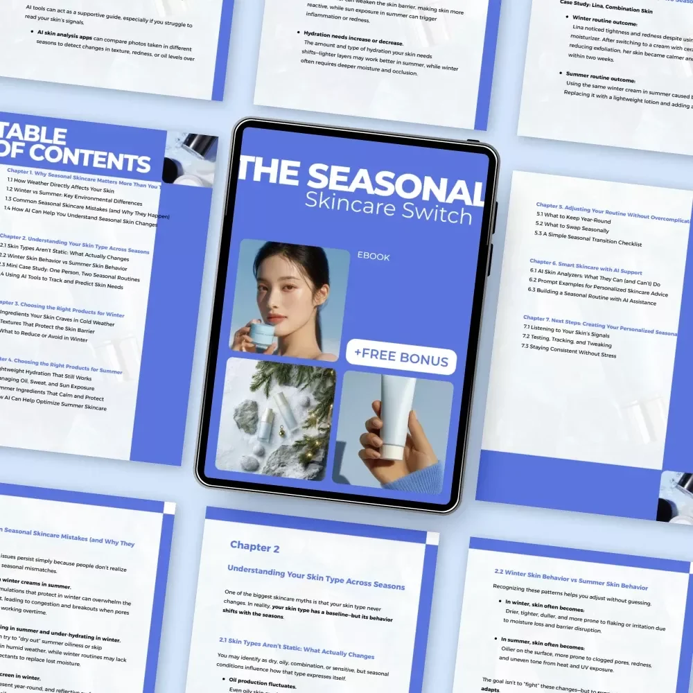The Seasonal Skincare Switch – Smart Guide to Choosing Skin Products for Winter vs Summer | Seasonal Routine eBook