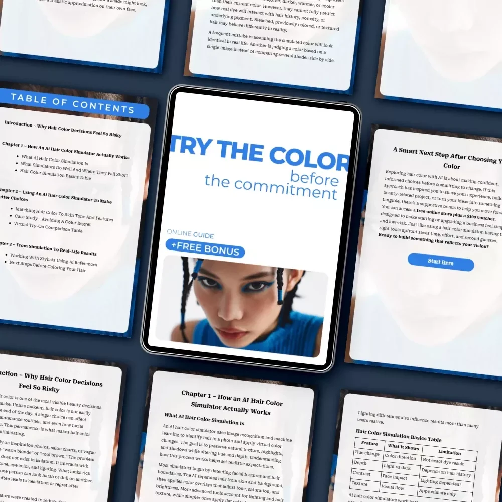 Try the Color Before the Commitment: AI Hair Color Simulator Guide for Perfect Hair Color Choices