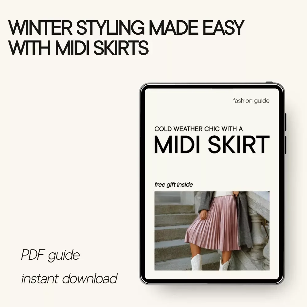 Cold Weather Chic with a Midi Skirt – Winter Style Guide, eBook, and Checklist for Fashionable Layering