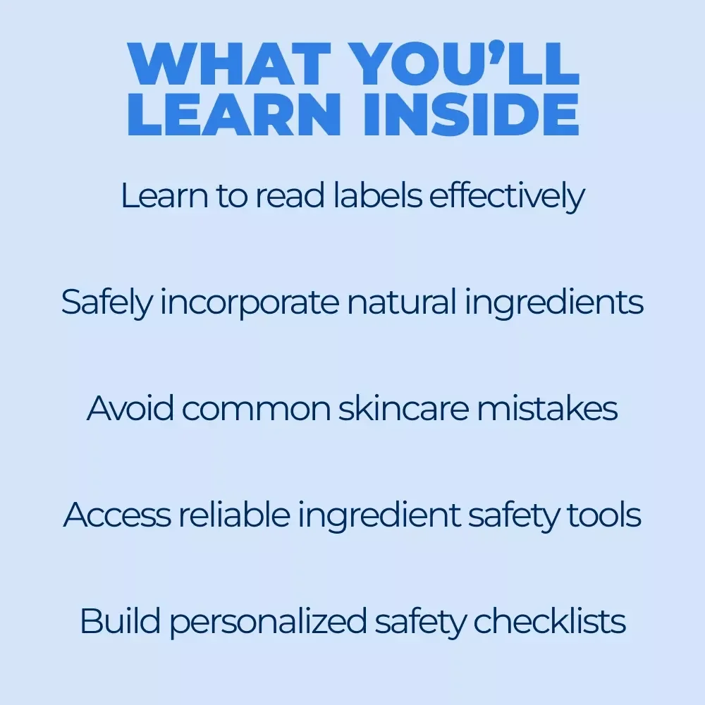 Safe & Natural: Your Ingredient Guide - Natural Ingredient Safety eBook for Skincare & Wellness