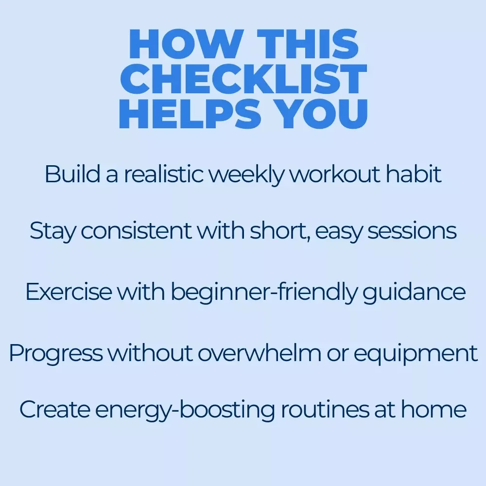 Beginner Home Workout Plan | Easy At-Home Fitness Guide for Beginners, No-Gym Training Routine, Simple Weekly Workout Schedule, Digital Download