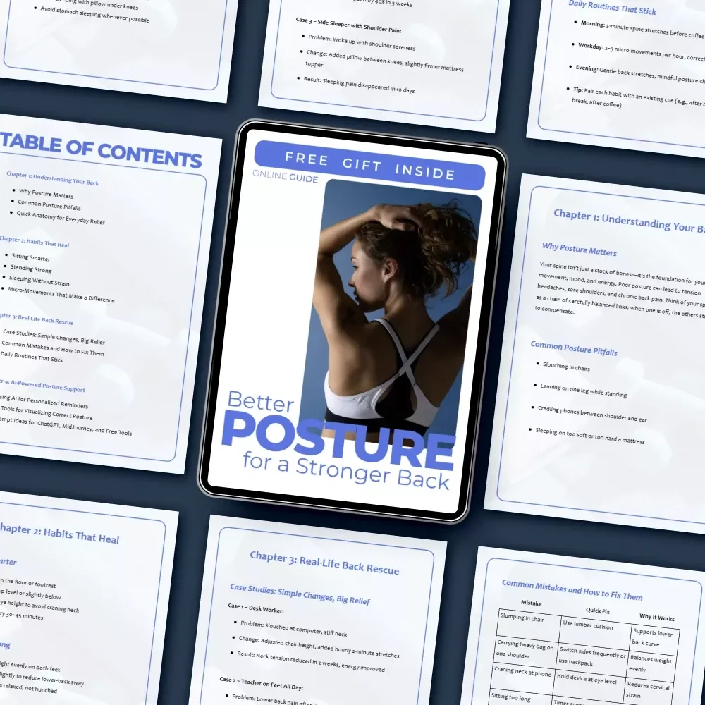 Better Posture for a Stronger Back – Practical Guide to Daily Alignment, Easy Posture Habits for Back Relief, Sitting, Standing & Sleeping Smarter