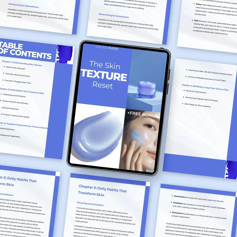 The Skin Texture Reset | Skincare for Improving Texture Guide, Smooth Skin Routine, Digital Skincare Download