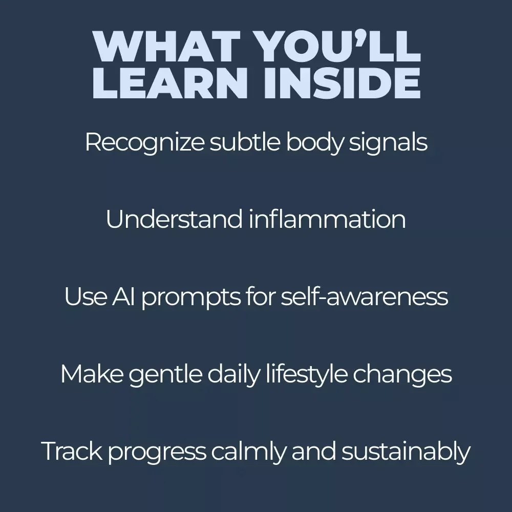 Silent Fire in the Body – A Practical Guide to Understanding Low-Grade Inflammation, Everyday Symptoms, and AI Prompts for Balance & Well-Being (Digital Download)